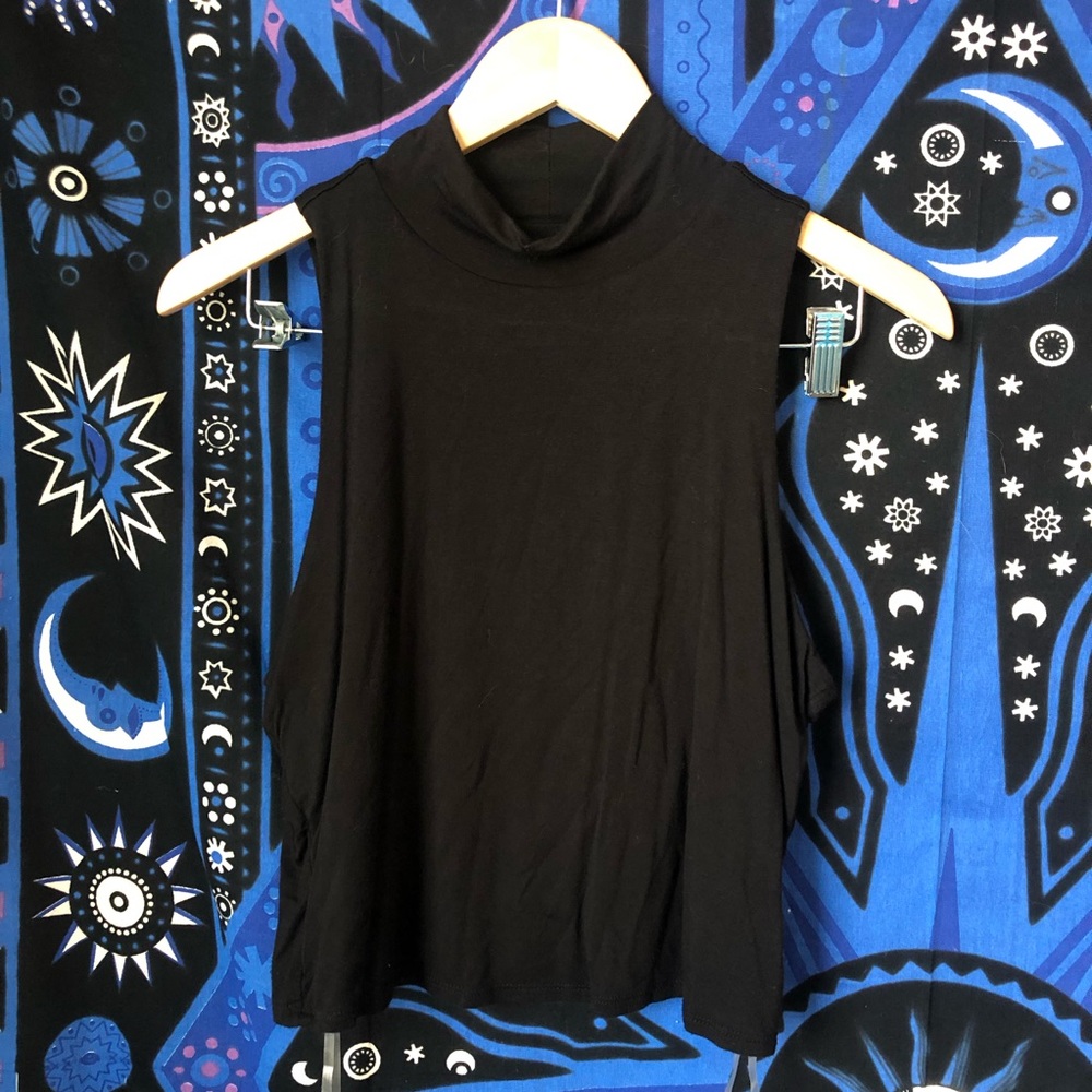 Bar III Mock Neck Sleeveless Top